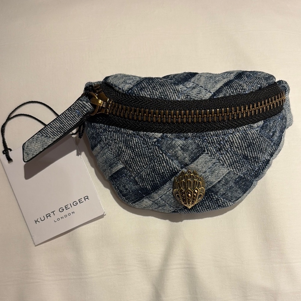 Kurt Geiger Blue Quilted Clutch NWT .. never used !